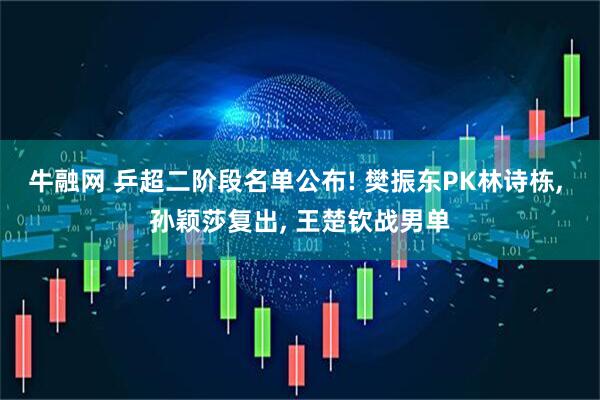 牛融网 乒超二阶段名单公布! 樊振东PK林诗栋, 孙颖莎复出, 王楚钦战男单