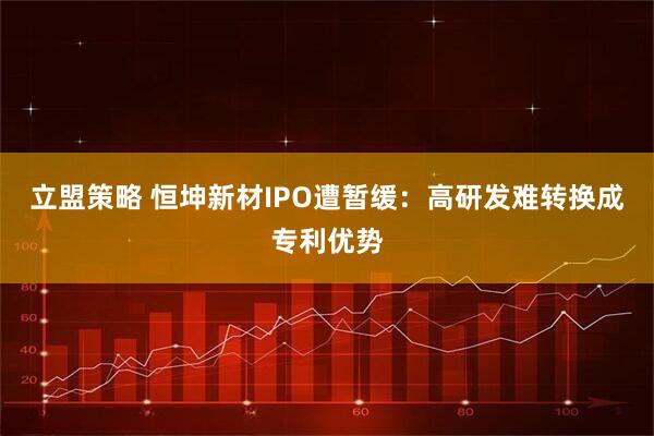 立盟策略 恒坤新材IPO遭暂缓：高研发难转换成专利优势